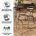 thumbnail image 5 of Flash Furniture Bronze Metal Restaurant Stack Chair with Metal Slats, 5 of 13