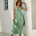 thumbnail image 5 of Tropical Green Leaves Plant Sleeveless Dress Summer Women Clothes Dress for Pregnant Women Dresses, 5 of 9