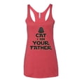 thumbnail image 3 of Cat I Am Your Father Cat Lover Tri-Blend Racerback Tank Top, Vintage Red, Large, 3 of 5