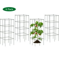 Gymax 4 Pack Tomato Cages Garden Cages Stakes Plant Trellis 16'' x 16'' x 39''
