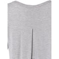 thumbnail image 4 of A2Y Women's Rayon Spandex V-Neck Jersey Knit Shirt Top Light Heather Stripe L, 4 of 5