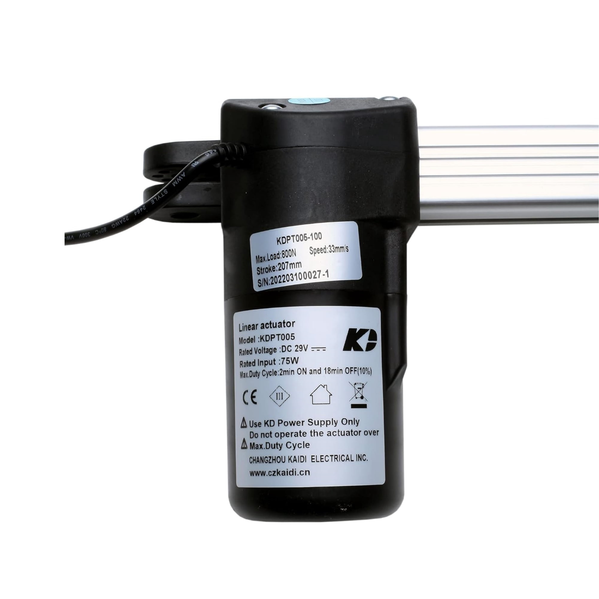 Kaidi Linear Actuator Motor Kit Model KDPT005-100 Replacement for Lift Chairs Power Recliner Sofa