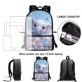 thumbnail image 5 of Uorisanigo Cute Elephant Kids Backpack School for Girls Boys 6-12 Year Large Capacity School Bag Preschool Elementary Kindergarten Travel Casual Daypack with Padded Straps, 5 of 6