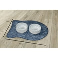 thumbnail image 2 of Simply Daisy Floral Tangle Fish Shape Pet Feeding Mat for Cats, 2 of 3