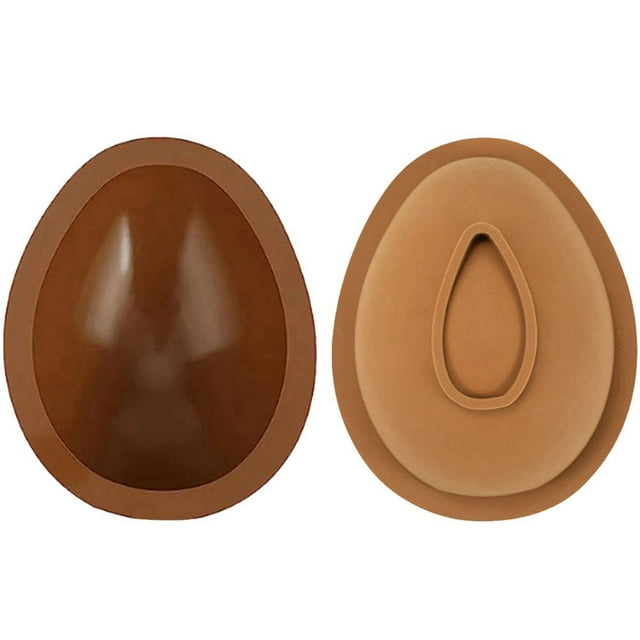 ckepdyeh - Paquete de 2 moldes de chocolate con forma de huevo de Pascua, molde de silicona para huevos, moldes de chocolate de Pascua con forma de huevo, molde antiadherente para huevos
