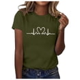 thumbnail image 1 of Mode et Loisirs Art Performance Imprimé Col Rond Manches Courtes T-Shirt Décontracté T-Shirt Manches Longues pour Femmes Confort Manches Courtes T-Shirts pour Femmes, 1 of 4