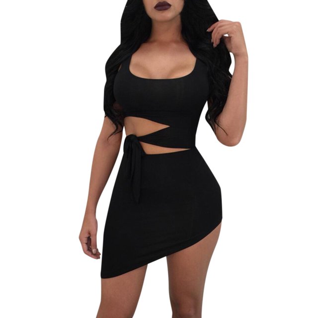 Robe de Fête pour Femmes Aguichant Femmes Aguichant Sans Manches au-Dessus du Genou Robe de Fête Robe Courte