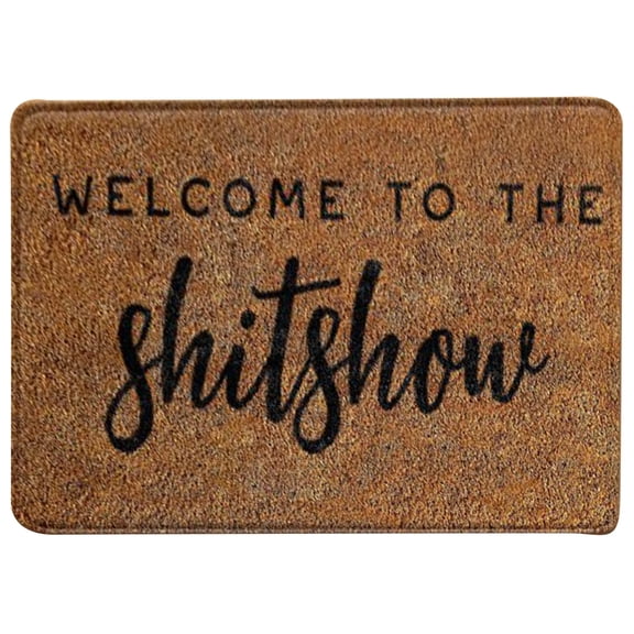 Doormat with Letter Print, Indoor Outdoor Rug Easy Clean Front Door Mat Outdoor Entrance Back Door Welcome Door Mat Outdoor Porch, 23.6x15.7in