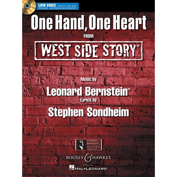 One Hand, One Heart: From West Side Story Low Voice Edition with CD of Piano Accompaniments, (Paperback)