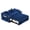 Blue + Foam + 2 Seat, variant on Foldable Double Seat Recliner Sofa Bed, 3-in-1 Convertible Loveseat with Adjustable Backrest, Pull-Out Sleeper with USB & Type-C Ports, Cup Holders, Side Pockets, Blue Velvet for Small Spaces