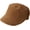 Khaki, variant on Wome's Suede Cadet Army Cap Military Style Flat Top Hat with Brin Classic Drawstring Hats for Autumn Winter