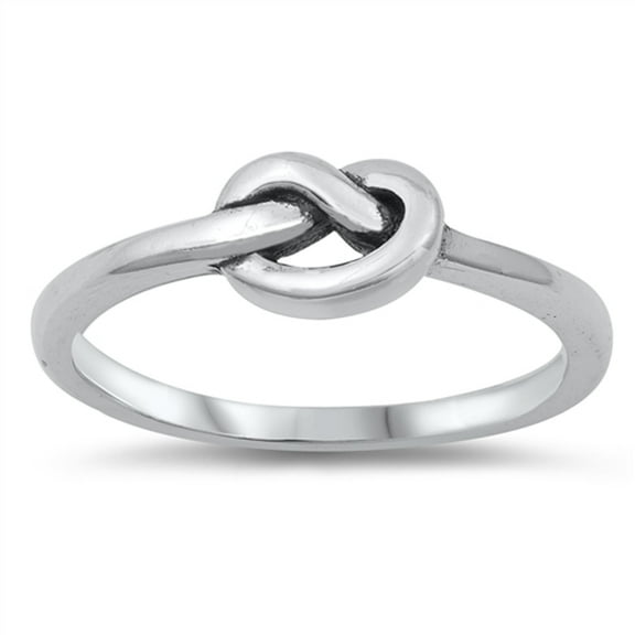 Promise Ring Love Knot .925 Sterling Silver Band Jewelry Female Male Unisex Size 5