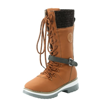 

2024 New Boots for Women Snow Wide Width Boots for Women Size 11 Boots Durable Outdoor Thermal Women Boots Low Heel Laced Winter Mid Calf Boots Womens Garden Boots Warm Boots