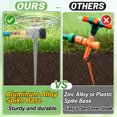 thumbnail image 7 of Topboutique 2 Pack Metal Lawn Sprinklers Water Sprinkler 3-Arm Water Sprinkler 360 Degree Rotating Lawn Sprinkler for Yard Automatic Rotary Sprayer Plant, Flower Bed and Patio, 7 of 7
