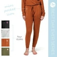 thumbnail image 5 of Hello Mello Best Day Ever Lounge Jooggers Lightweight Pajama Pants, Coffee (Women's), 5 of 8