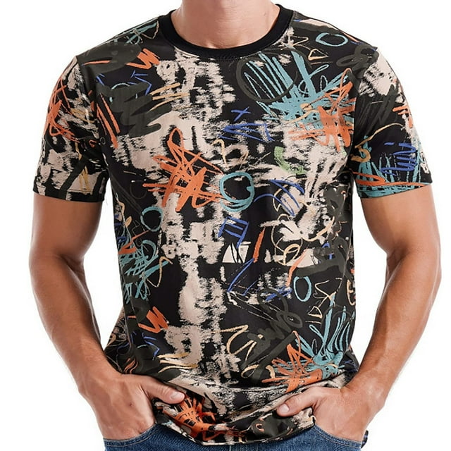 WEAIXIMIUNG T-Shirt Imprimé à Manches Courtes Hipster Hop pour Hommes Saint-Valentin