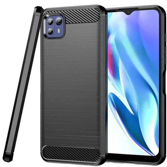 CoverON For Motorola Moto G50 5G Phone Case, Slim Lightweight Flexible TPU Minimal Cover Carbon Fiber, Black