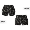 thumbnail image 5 of Lsque Happy Skeletons Dancing Pattern High Waisted Biker Shorts for Women-Tummy Control Fitness Athletic Workout Running Yoga Gym Shorts,Moisture-Wicking-XX-Large, 5 of 9