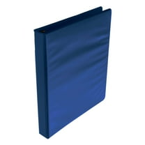 School Smart D Ring View Binder, Polypropylene, 1 Inch, Blue