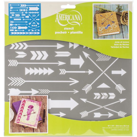 Asmm27-K Decoart a Stencil Mixed Media 12X12 Arrows