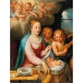 thumbnail image 3 of Hendrick Goltzius 15x18 Black Modern Framed Museum Art Print Titled - The Virgin and Child with Angels (1607), 3 of 5