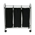 thumbnail image 6 of Household Essentials Rolling Triple Laundry Sorter, Silver, 6 of 8