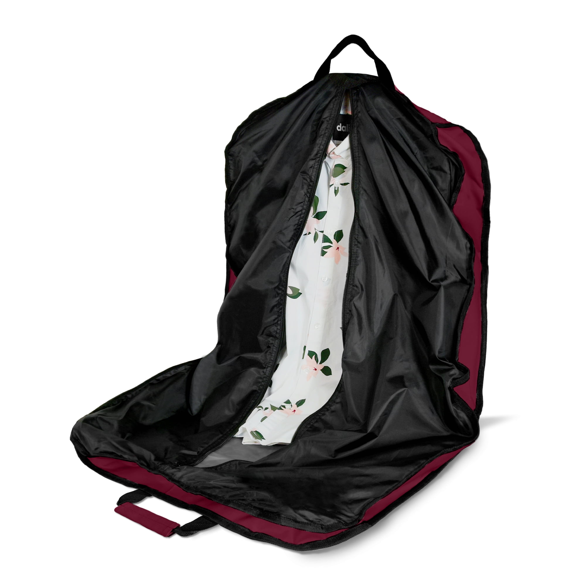 DALIX 39" Business Garment Bag Cover for Suits and Dresses Clothing Foldable w Pockets in Maroon