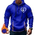 thumbnail image 3 of Styesk Sweatshirts for Men Fashionable Men's Printed Hooded Sweatshirt With Zipper And Multiple Pockets Pullover Sweatshirt, 3 of 4