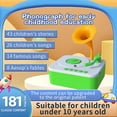 thumbnail image 4 of Early Learning Phonograph Bluetooth Recording Music Enlightenment Educational Toy English Version for 3-4years and Up Multifunction Player, 4 of 9