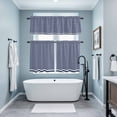 thumbnail image 3 of Farmhouse Navy Blue White Striped Kitchen Curtains Sets for Windows 36 Inch Length, Modern Stripes Rod Pocket Window Treatments Tier Curtains and Valances Set for Bedroom/Bathroom, 3 of 8