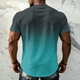 thumbnail image 3 of LWavelet Big and Tall Shirts for Men Gradient Color Short Sleeve Crew Neck T-Shirt Loose Fit Casual Summer Top, 3 of 3