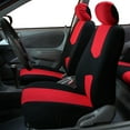 thumbnail image 4 of FH Group Flat Cloth Car Seat Cover, Universal Red Front Set Seat Covers with Air Freshener, 4 of 5