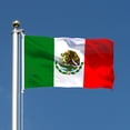 thumbnail image 2 of Bandera nacional de México, 150 x 90 cm, 100% poliéster, duradera, 2 of 3