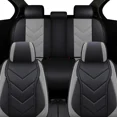 thumbnail image 4 of For Acura TLX Car Seat Covers, 5 Seat Full Set Durable Faux Leather Auto Cushion Vehicle Interior Protector for RDX RLX TSX ZDX Black&Gray, 4 of 9