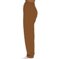 thumbnail image 5 of XFLWAM Women's High Waisted Sweatpants Baggy Fleece Lined Lounge Pants Comfy Wide Leg Drawstring Joggers with Pockets Brown L, 5 of 5