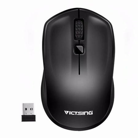 VicTsing 2.4G Wireless Portable Mouse, Symmetric Design of Left and Right Hand, Ergonomic High Precision Optical Mouse, 3 Adjustable DPI Values for PC, Laptop, Notebook, Computer, Macbook -