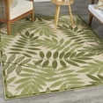 thumbnail image 4 of Nourison Aloha Floral Indoor/Outdoor Ivory Green 5'3" x 7'5" Area Rug (5x7), 4 of 10