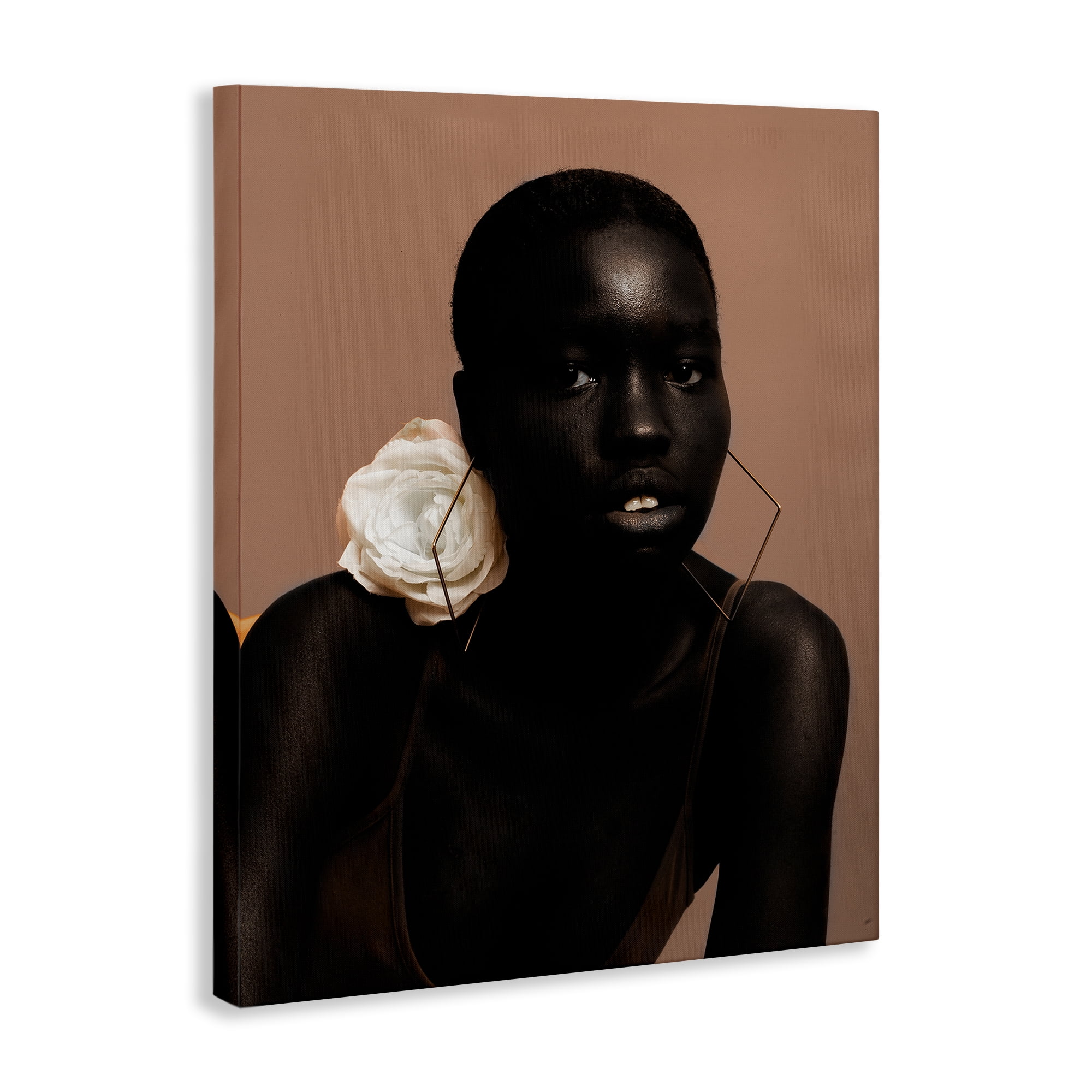 Stupell Industries Beautiful Woman & Rose People Photography Wrapped Canvas Art Print Wall Art, 16 x 20