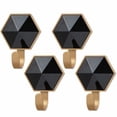 thumbnail image 1 of Clearance! beishanbush Hooks for Hanging Anti Anti Coat Hooks Hex Hook Wall Mounted Decorative Towel Set of 4 with Unique Hexagonal Design In Various 4Pcs One Size Black, 1 of 7