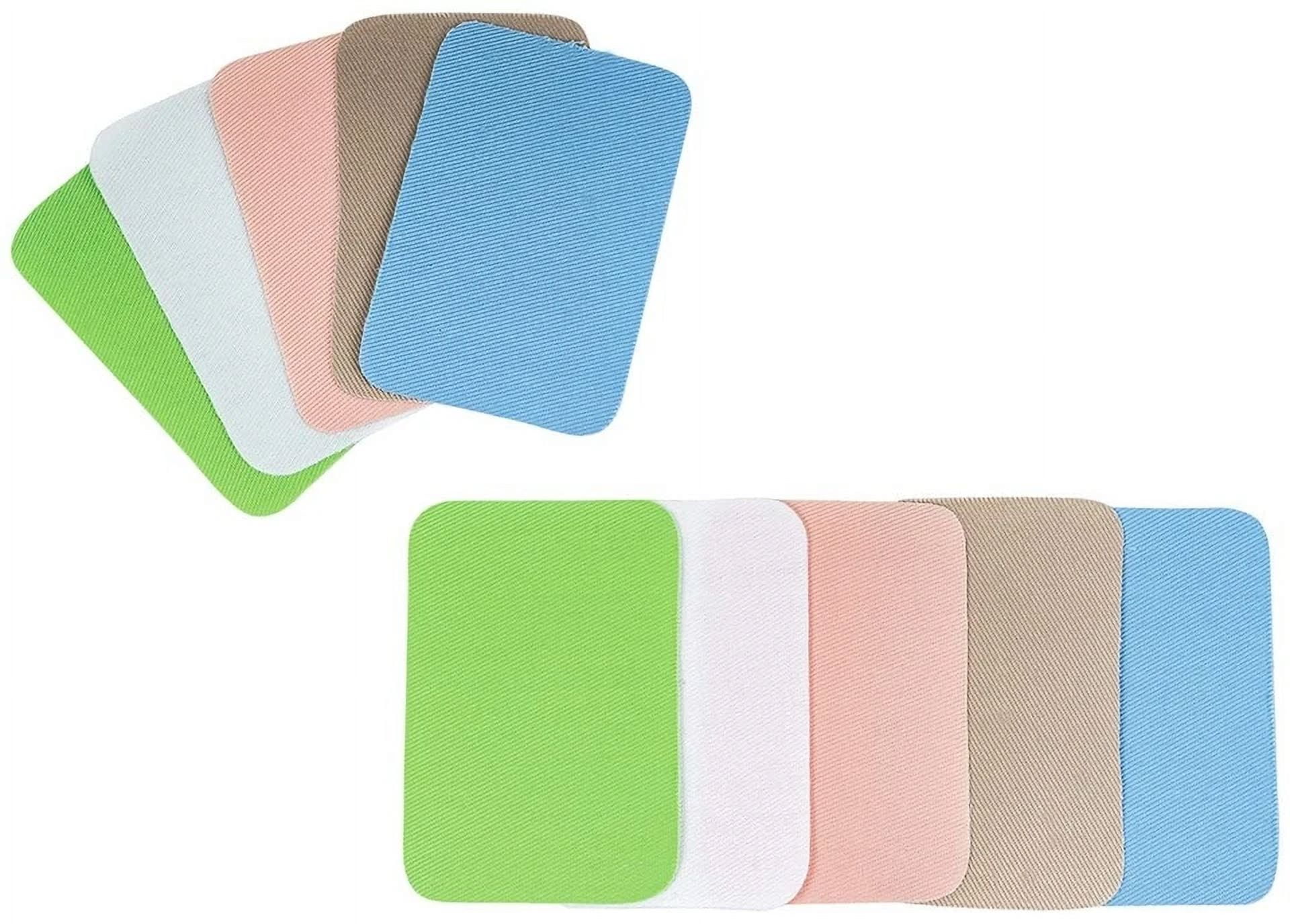 CIRCLE- 10 Count Iron On Light Colored Twill Patches For Clothing Mending And Embelli...