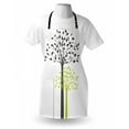 thumbnail image 3 of Tree Apron Mother Nature Theme Fresh Trees with Leaves Pattern Ecology and Growth Theme, Unisex Kitchen Bib Apron with Adjustable Neck for Cooking Baking Gardening, Pale Green White, by Ambesonne, 3 of 3