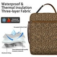 thumbnail image 2 of Cheetah Insulated Lunch Bag Box Women Reusable Lunch Tote Bag with Water Bottle Holder Lunchbox School Beach, 2 of 4