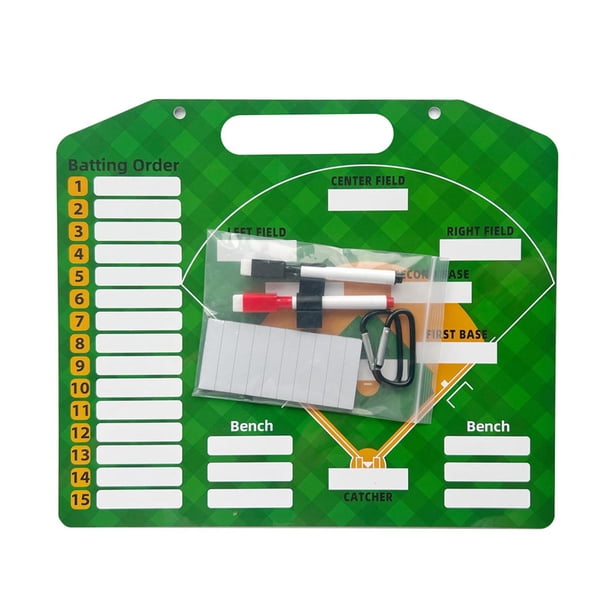 Tablero de alineación de béisbol, tablero de entrenadores de béisbol, accesorios profesionales, portapapeles de béisbol para partidos recreativos