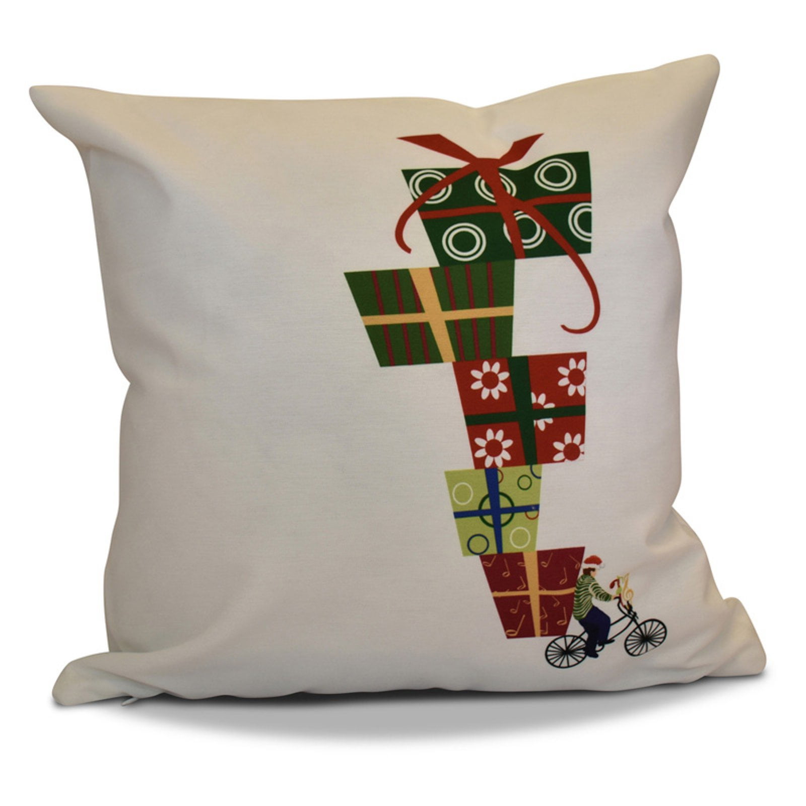 E by Design Jump For Joy Special Delivery Print Outdoor Pillow