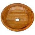 thumbnail image 3 of 16-Inch Teak Wood Washbasin with Drainage Hole and Curved Edges, 3 of 10