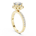 thumbnail image 3 of Zuwelria Certified 1.23 CTW Cushion Shape | D/VVS1 Moissanite Diamond Bridal Ring - Promise Ring for Women | 18K Yellow Gold Plated over Silver Size 6, 3 of 8