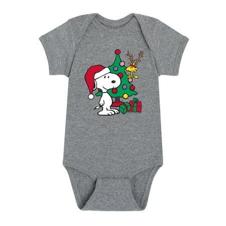 

Peanuts - Christmas - Snoopy The Tree & Woodstock - Infant Baby One Piece
