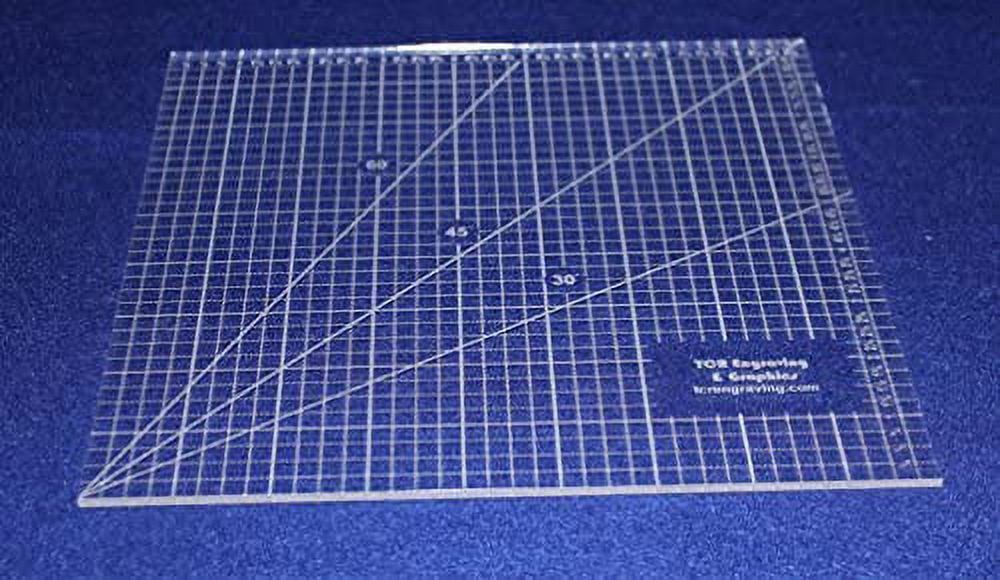 9" Square Ruler. Acrylic 1/8" thick. Quilting/Sewing