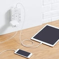 thumbnail image 5 of BasicBasics 6 Outlet, Wall Mount Surge Protector, Power Strip, 2 USB ports 3.4A, 1080 Joules, 5 of 5