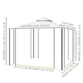 thumbnail image 3 of Outsunny 10' x 10' Patio Gazebo, Outdoor Gazebo Canopy, White, 3 of 9
